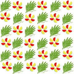 seamless pattern with fresh watermelon yellow and red color 