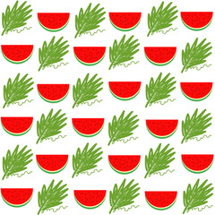 Fresh Watermelon Seamless Pattern Design