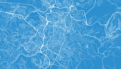 Naklejka premium Urban vector city map of Jerusalem, Israel, middle east
