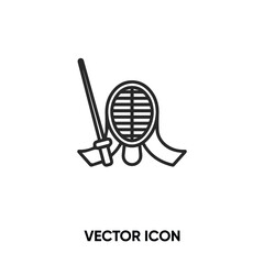 Fencing vector icon. Modern, simple flat vector illustration for website or mobile app. Fencing sport player symbol, logo illustration. Pixel perfect vector graphics	