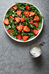 Diet summer strawberry salad