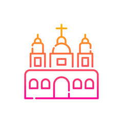 Church vector gradient icon style illustration. Eps 10 file