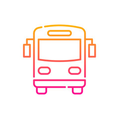 Bus vector gradient icon style illustration. Eps 10 file