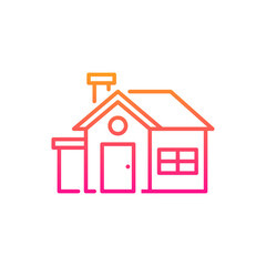 Home vector gradient icon style illustration. Eps 10 file