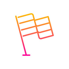 Flag vector gradient icon style illustration. Eps 10 file