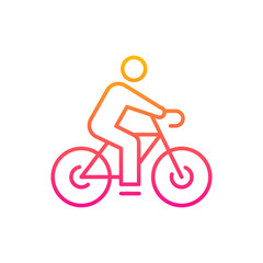 Bicycle vector gradient icon style illustration. Eps 10 file
