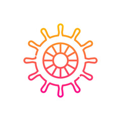 Helm vector gradient icon style illustration. Eps 10 file