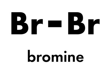 Elemental bromine (Br2) molecule. Skeletal formula.