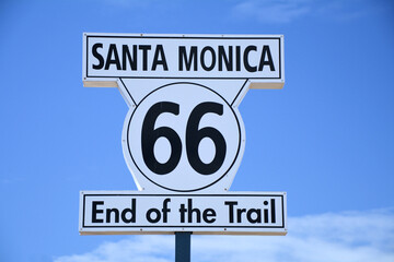 Route 66 end of the trial on Santa Monica Pier