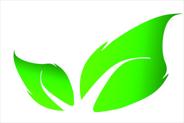 Fototapeta na wymiar A pair of Leaf icon vector isolated on white background. Leaf icon.Elements for eco and bio logos.
