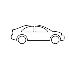 Fototapeta premium car icon on a white background, vector illustration