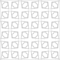  floral pattern background.Repeating geometric tiles from striped elements. Black pattern. 