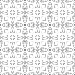  floral pattern background.Repeating geometric tiles from striped elements. Black pattern. 
