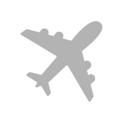 Obraz premium airplane icon on a white background, vector illustration
