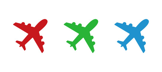 airplane icon on a white background, vector illustration