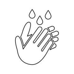 Fototapeta premium hand wash icon, hand hygiene, vector illustration