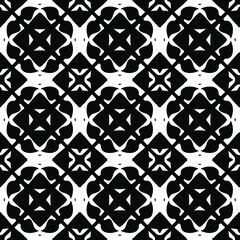 Flower geometric pattern. Seamless vector background. White and black ornament. Ornament for fabric, wallpaper, packaging. 

Decorative print