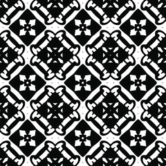 Flower geometric pattern. Seamless vector background. White and black ornament. Ornament for fabric, wallpaper, packaging. 

Decorative print