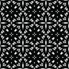 Flower geometric pattern. Seamless vector background. White and black ornament. Ornament for fabric, wallpaper, packaging. 

Decorative print