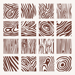 Wood Texture Vector Collection - obrazy, fototapety, plakaty