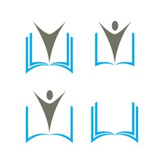 school logo on a white background, vector illustration