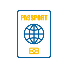 Passport vector flat icon, identification symbol