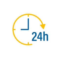 Service twenty four hours vector icon