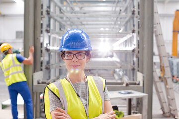 Workers in steel factory