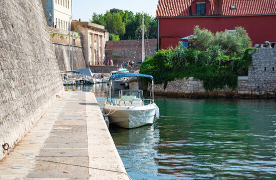 Small port in the city of Zadar, Croatia.