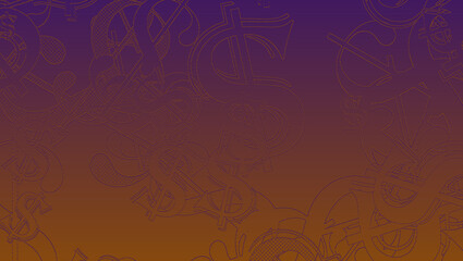 Abstract dollar sign grunge texture background image.