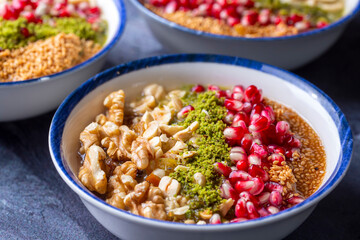Traditional delicious Turkish dessert; Ashura (Asure)