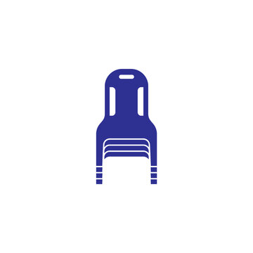 Plastic chairs stacked icon sign symbol