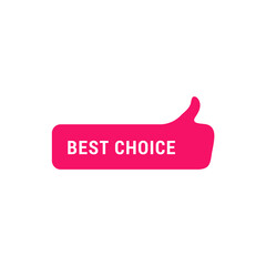 Best choice concept icon. Symbol in trendy flat style isolated on white background. Illustration element for your web site design, logo, app, UI.	