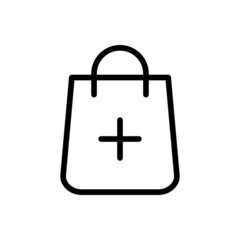 Shopping bag vector icons set. buy illustration sign collection. sale symbol or logo.
