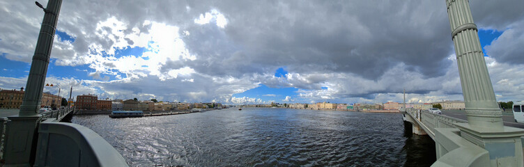 Fototapeta na wymiar Bridges of St. Petersburg. Rivers in St. Petersburg.