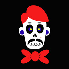 Skull of zombie. Skull for Halloween celebration concept designs