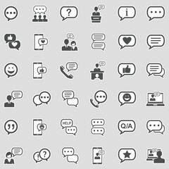 Message And Chat Icons. Sticker Design. Vector Illustration.
