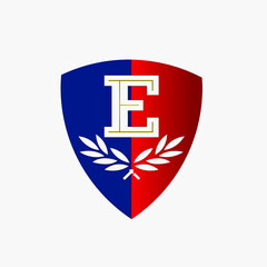 Fototapeta premium shield with Letter E