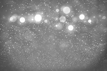 Fototapeta na wymiar yellow pretty shiny glitter lights defocused bokeh abstract background with sparks fly, celebratory mockup texture with blank space for your content