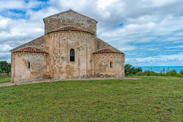 Fototapeta na wymiar San Nicandro Garganico, province of Foggia, Puglia, Italy, Europe, the church of Santa Maria di Devia in Apulian Romanesque style, in which cycles of Byzantine-style frescoes are preserved 
