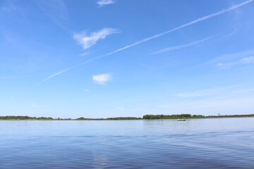 river and blue sky
