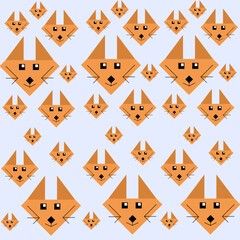Pattern Name: "fox 1" The pattern is made up of geometric figures. Both square and triangle were blended out into a modern-looking native pattern. 