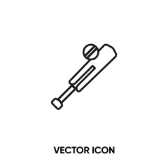 Cricket vector icon. Modern, simple flat vector illustration for website or mobile app.Batsman symbol, logo illustration. Pixel perfect vector graphics	