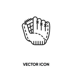 Baseball glove vector icon. Modern, simple flat vector illustration for website or mobile app.Baseball symbol, logo illustration. Pixel perfect vector graphics	