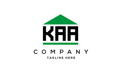 KAA three letter house for real estate logo design