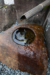 A drinking water place of traditional Japan