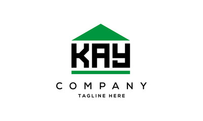 KBY three letter house for real estate logo design