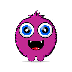 cute vector cartoon monsters. Design for print, decoration, t-shirt, illustration, or sticker mascot kawaii