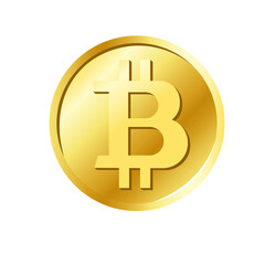 golden bitcoin sign