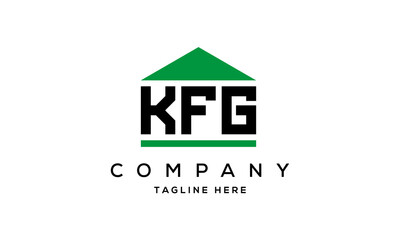 KFG three letter house for real estate logo design
